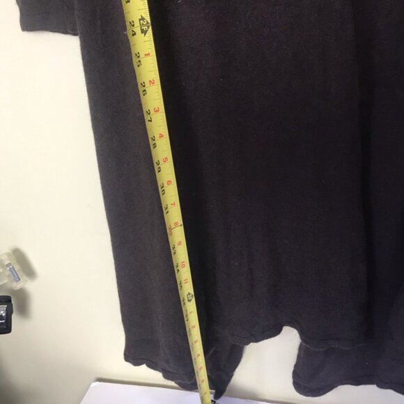 LINE Cotton Cashmere Wrap Cardigan Sweater Hi Low Tie Front Top Angora Blend M - Picture 8 of 14